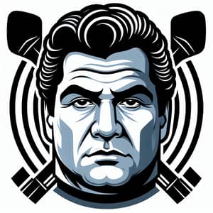 Tony Soprano Hockey Logo Style | Unique Face Design