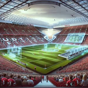 Futuristic Manchester United Stadium in 2050