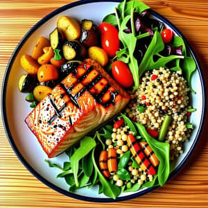 Delicious Grilled Salmon with Quinoa and Roasted Vegetables