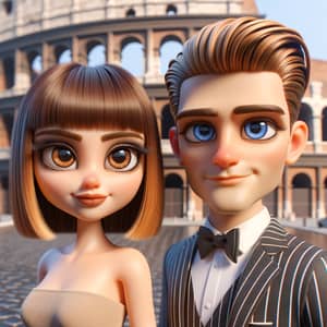 3D Cartoon Characters at Rome Colosseum | Animation Studio Inspired