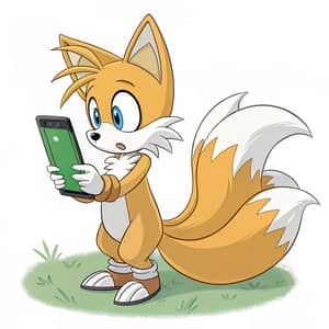 Tails the Fox: Samsung Phone Fan Art