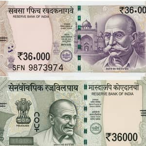Create a 36000 Rs Indian Currency Note