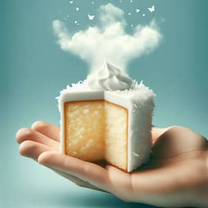 Fluffy Coconut Cake with Moist Texture and Vanilla Vapor