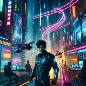 2024 Future-Centric Kannada Film with Chinese Actor in Cyberpunk City