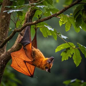 Vibrant Orange Bat: Nature's Stunning Marvel