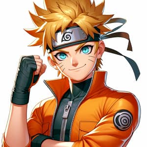 Young Male Ninja with Spirited Personality | Orange Jumpsuit