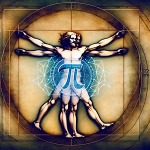 Pi Crypto Logo Inspired by Vitruvian Man | Artistic Interpretation