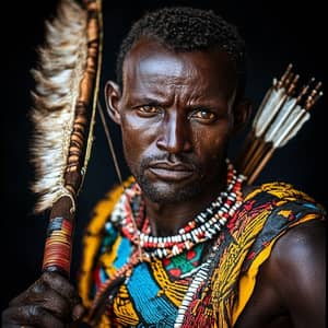 African Man Holding an Arrow