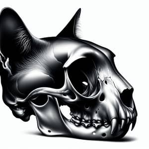 Black Cat Skull: Macabre Feline Aesthetic Design