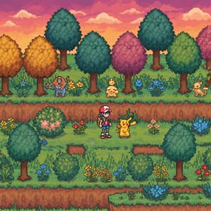 Pixel Art Trainer for Pokémon Game