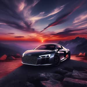 Audi R8 at Sunset: A Mountain Retreat