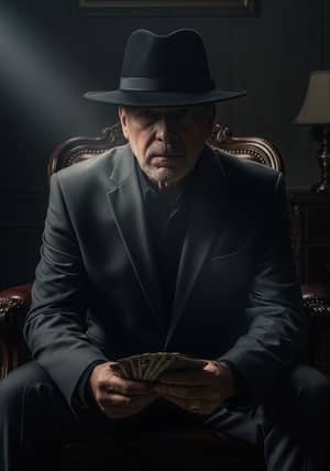 Mysterious Shadowy Storyteller Image