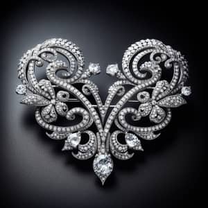 Royal V Shaped Diamond Brooch