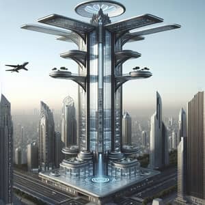 Futuristic Skyscraper Design 2050s | Glass Top & Flight Parking