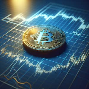 Golden Bitcoin Token on Market Chart | Spot Price Volatility