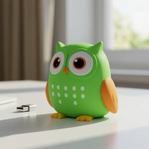 Brightly Colored Smart Mouse Inspired by Duolingo Owl