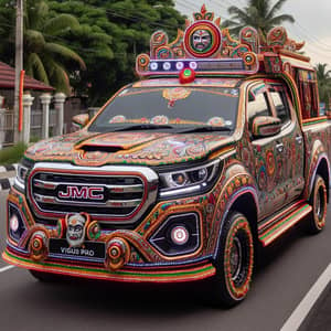 Festively Decorated JMC Vigus Pro for Thaipusam Festival