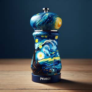 Abstract Style Peugeot Pepper Mill Inspired by Van Gogh