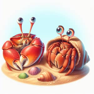 Crabs and Hermit Crabs: A Surprising Bond