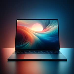 Hit Res Laptop with Gradient Background - Ultra Modern