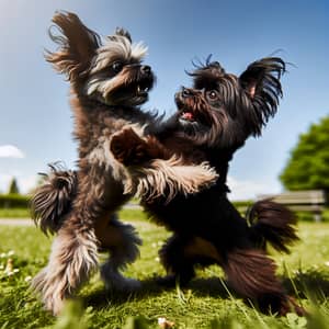 Playful Affenpinscher Dogs at the Park