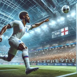 Futuristic World Cup 2030: Afro-Caribbean Footballer's Winning Goal