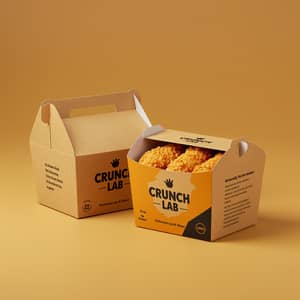 Modern Takeaway Box Design for Crunch Lab