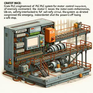 Programmed PLC System for Motor Control with Safety Mechanisms