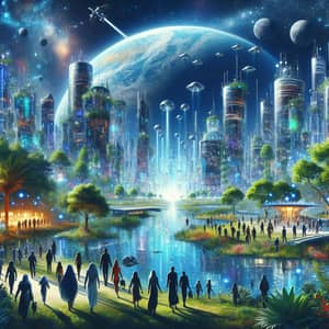 Futuristic Vision of Earth as Pluto Enters Aquarius Era