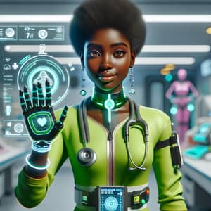 Futuristic Pediatric Nurse | Advanced Medical Care for Children