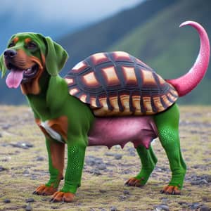 Tortoise Dog Hybrid: Unique Brown & Green Creature