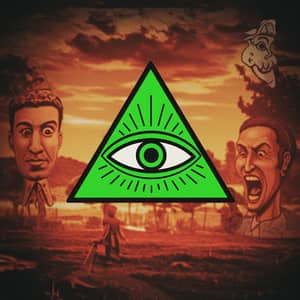 Funny Illuminati Meme - Green Triangle