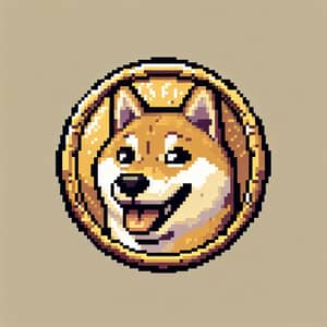 64x64 Pixel Art Dogecoin Emblem