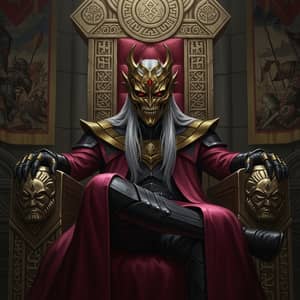 Deadly Handsome Character on Throne | Golden Mask