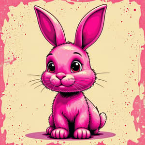 Pink Bunny AI Symbol - More Retro