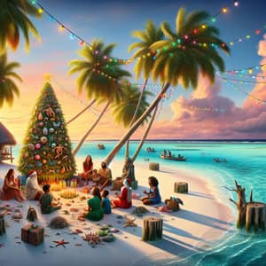 Christmas Celebration in Tropical Maldives | Sunset Beach Gathering