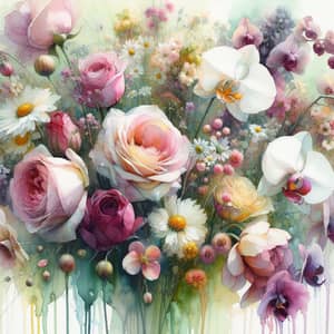 Beautiful Watercolor Flowers: Roses, Daisies & More