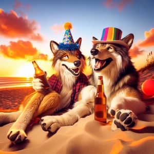 Drunken Wolf's Birthday Bash on the Beach