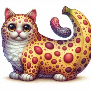 Ripe Banana Cat - Fanciful Creature with Playful Demeanor