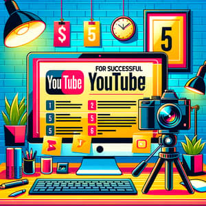 5 Pro YouTube Tips for Success | Modern Workspace Scene