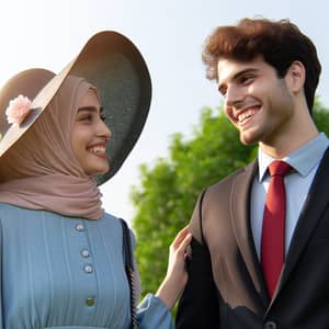 Joyful Conversation Under Clear Skies | 2 Personas