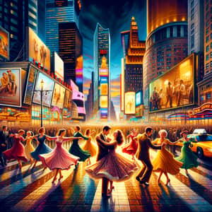 Dancing in Times Square: A New York Evening Experience