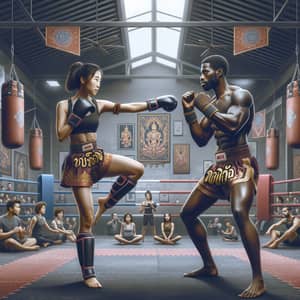 Muay Thai Training: Dynamic Knee Strike & Defense