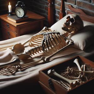 Skeleton in Bed: A Haunting Image