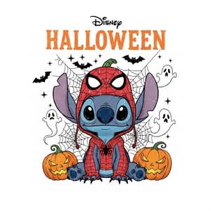 Disney Stitch Halloween T-Shirt Design