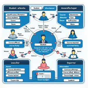 Entity Relationship Diagram: Student, Lecturer, Course, Faculty, Department