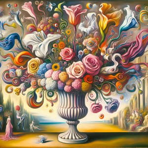 Surreal Large Flower Bouquet in Dali Style