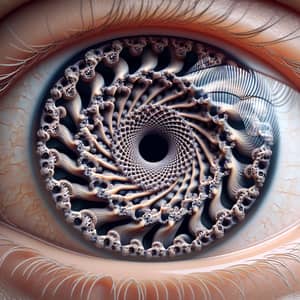 Mesmerizing Fractal Pattern in Human Eye Pupil