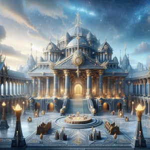 Valhalla Norse Mythology Hall Image | Realistic and Majestic Scene