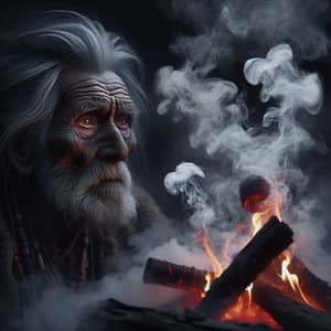 Native American Shaman Staring into Campfire | Ancestral Spirits Revealed